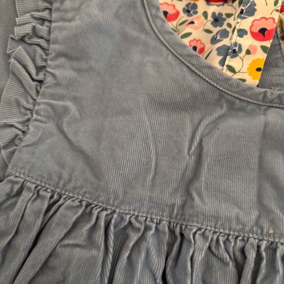 Mini Boden - Pale Blue  - Corduroy dress. Like new - size 7-8 - Picture 2 of 3